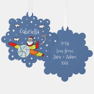 Personalisierter Vater Weihnachts-Weihnachtsmann-F Ornament Karte
