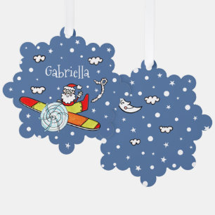 Personalisierter Vater Weihnachts-Weihnachtsmann-F Ornament Karte