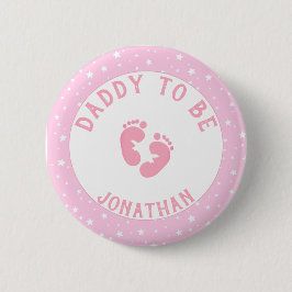 Personalisierter Vater zu Girl Fears Button