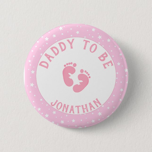 Personalisierter Vater zu Girl Fears Button (Vorderseite)