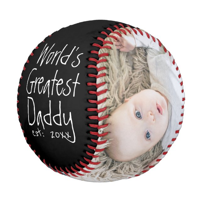 Personalisierter Vatertag Baseball (Schrägansicht)