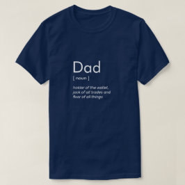Personalisierter Vatertag Blauer T - Shirt