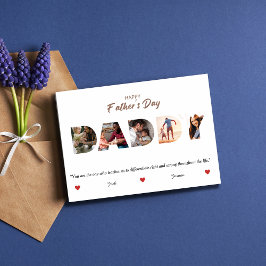 Personalisierter Vatertag DADDY FotoCollage Einladung