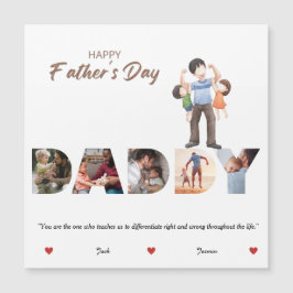 Personalisierter Vatertag DADDY FotoCollage Magneteinladung