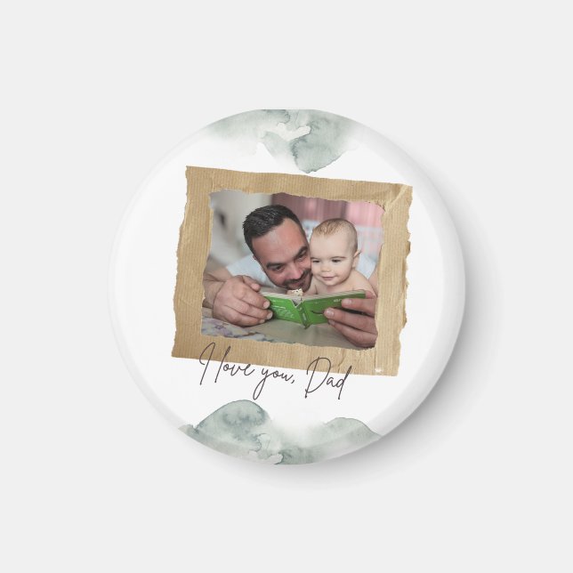 Personalisierter Vatertag-Fotomagnet Magnet (Vorne)