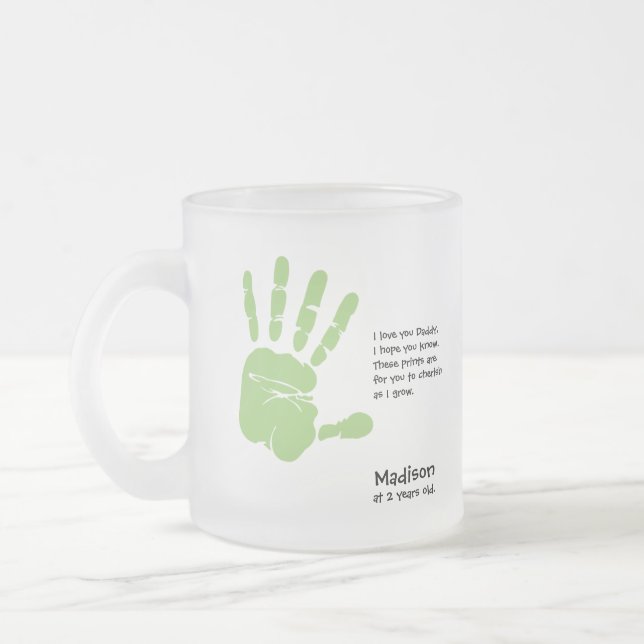 Personalisierter Vatertag Mattglastasse (Links)