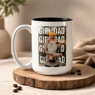 Personalisierter Vatertag PhotoPop Fotobecher Zweifarbige Tasse