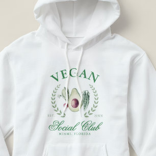 Personalisierter veganer Sozialclub mit individuel Hoodie