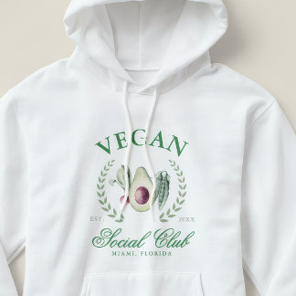 Personalisierter veganer Sozialclub mit individuel Hoodie