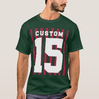 Personalisierter Vereinsmannschaftsname Nummer T-Shirt