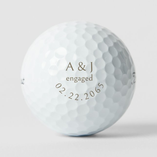 Personalisierter Verlobungstitel Titleist Pro V1 I Golfball (Vorderseite)