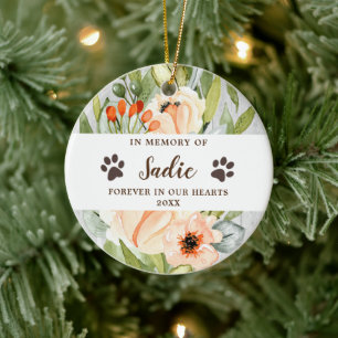Personalisierter Verlust des Hundes Keramik Ornament