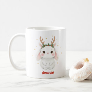 Personalisierter verrückter Osterhase-Weihnachtsbe Kaffeetasse