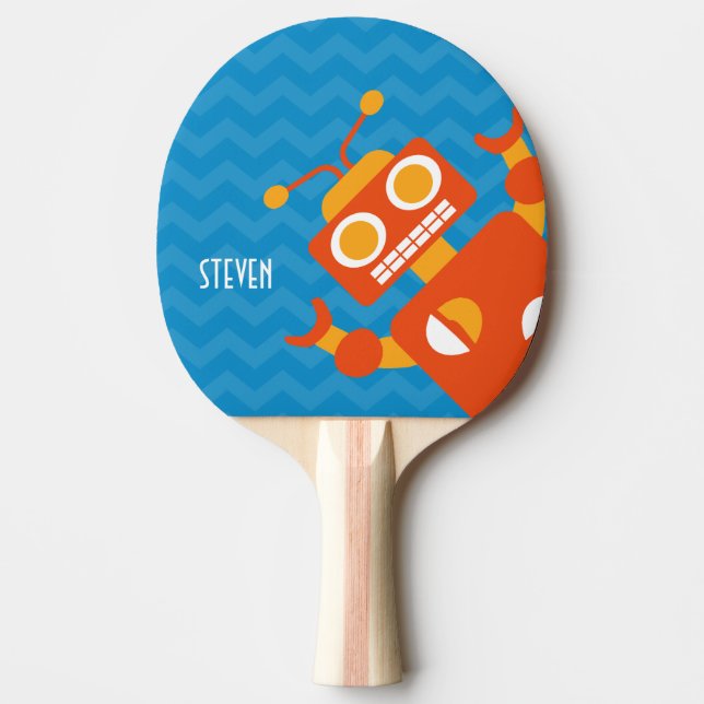 Personalisierter verrückter Spaß-orange Tischtennis Schläger (Vorderseite)