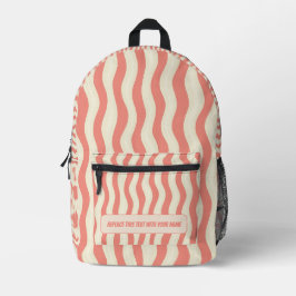 Personalisierter vertikaler Streifenrucksack Bedruckter Rucksack