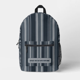 Personalisierter vertikaler Streifenrucksack Bedruckter Rucksack