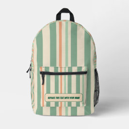 Personalisierter vertikaler Streifenrucksack Bedruckter Rucksack