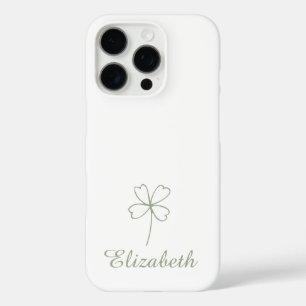 Personalisierter Vierblättriges Kleeblatt iPhone C 16 Pro Hülle
