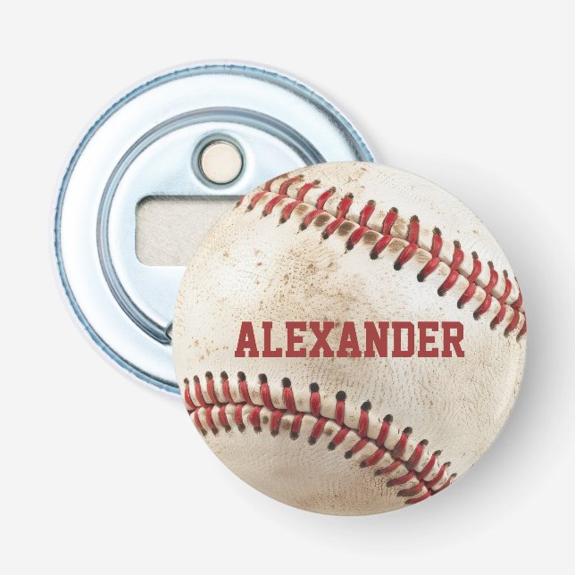 Personalisierter Vintage-Baseball Flaschenöffner (Vorderseite)