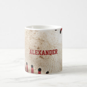 Personalisierter Vintage-Baseball Kaffeetasse