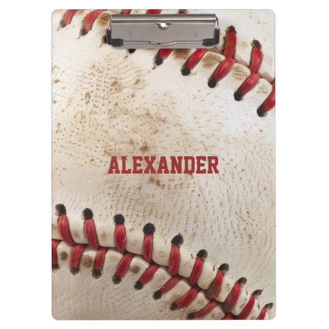 Personalisierter Vintage-Baseball Klemmbrett (Vorderseite)