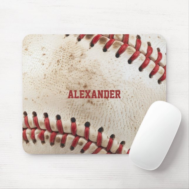 Personalisierter Vintage-Baseball Mousepad (Mit Mouse)