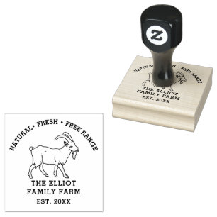 Personalisierter Vintage-Familienbauernhof Gummistempel
