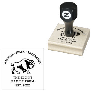 Personalisierter Vintage-Familienbauernhof Gummistempel