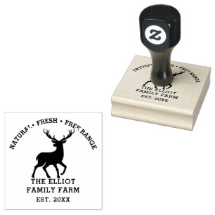 Personalisierter Vintage-Familienbauernhof Gummistempel