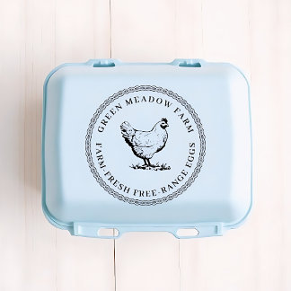 Personalisierter Vintage-Familienbetrieb Farm-Eier Gummistempel