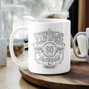 Personalisierter Vintage-Geburtstag, gealtert bis Kaffeetasse