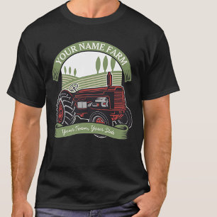 Personalisierter Vintage-Landwirtschaftstraktor La T-Shirt