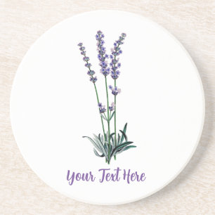 Personalisierter Vintage-Lavendel-Blumen-Untersetz Getränkeuntersetzer