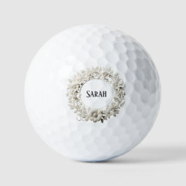 personalisierter vintage Papierblumenkranz Golfball