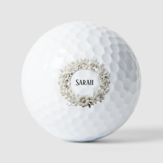 personalisierter vintage Papierblumenkranz Golfball