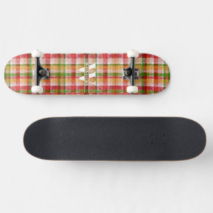 Personalisierter Vintage-Tartan-Karoprint Skateboard