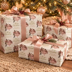 Personalisierter Vintage-Weihnachtsnussknacker  Geschenkpapier