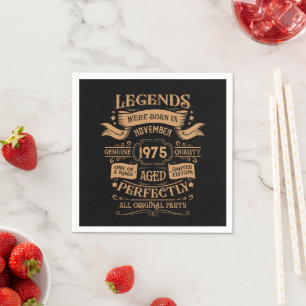 Personalisierter Vintager 50. Geburtstag Whiskey T Serviette