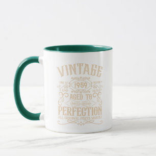Personalisierter Vintager 65. Geburtstag Whiskey T Tasse