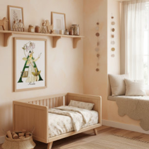 Personalisierter Vintager Alphabet Buchstabe A Poster