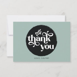 Personalisierter Vintager Circle Flat Vielen Dank Dankeskarte