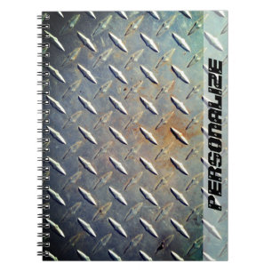 Personalisierter Vintager Diamantstahl Notizblock