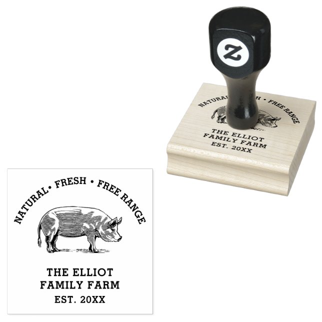 Personalisierter Vintager Familienbetrieb Gummistempel (Stempel)