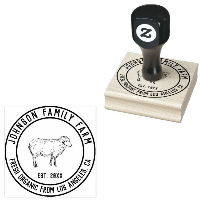 Personalisierter Vintager Familienbetrieb Gummistempel (Stempel)