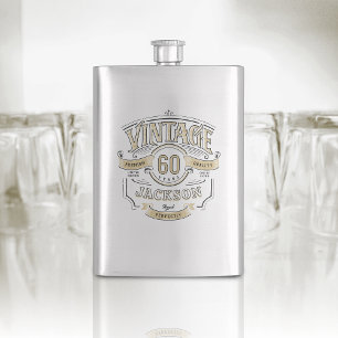 Personalisierter Vintager Geburtstag bis Vollendun Flachmann