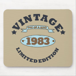 Personalisierter Vintager Geburtstag Mousepad