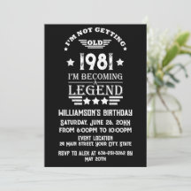 Personalisierter Vintager Geburtstag Schwarz-weiß