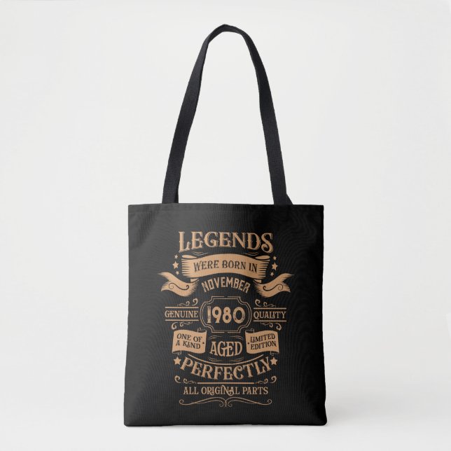 Personalisierter Vintager Geburtstag Whiskey Thema Tasche (Vorderseite)