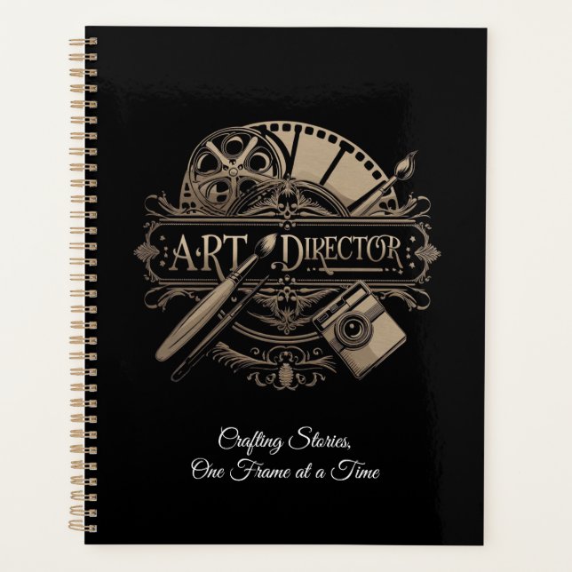 Personalisierter Vintager Gold Art Director Planer (Vorderseite)