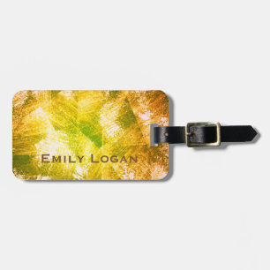 Personalisierter Vintager Goldgepäckumbau Gepäckanhänger